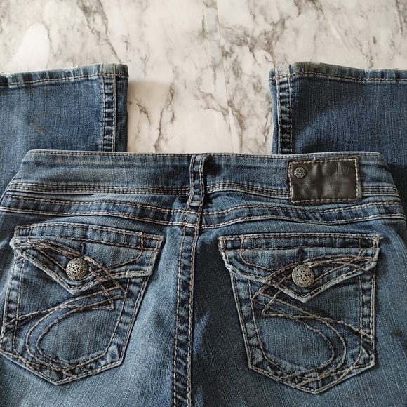 Silver womens Suki Surplus Western Glove Works Jeans 29 - Picture 5 of 6